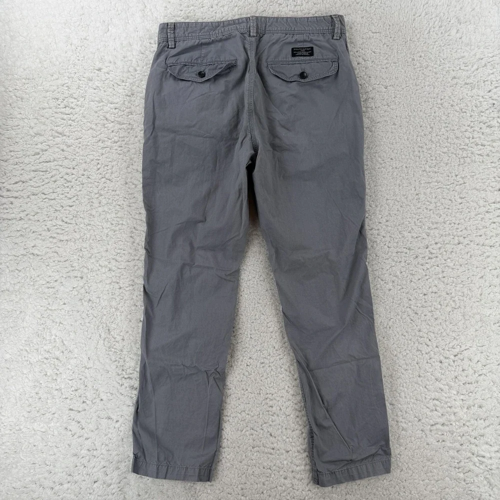 Banana Republic Aiden‎ Chino Pants Mens 30x28 Gray Regular Fit Cotton Casual
